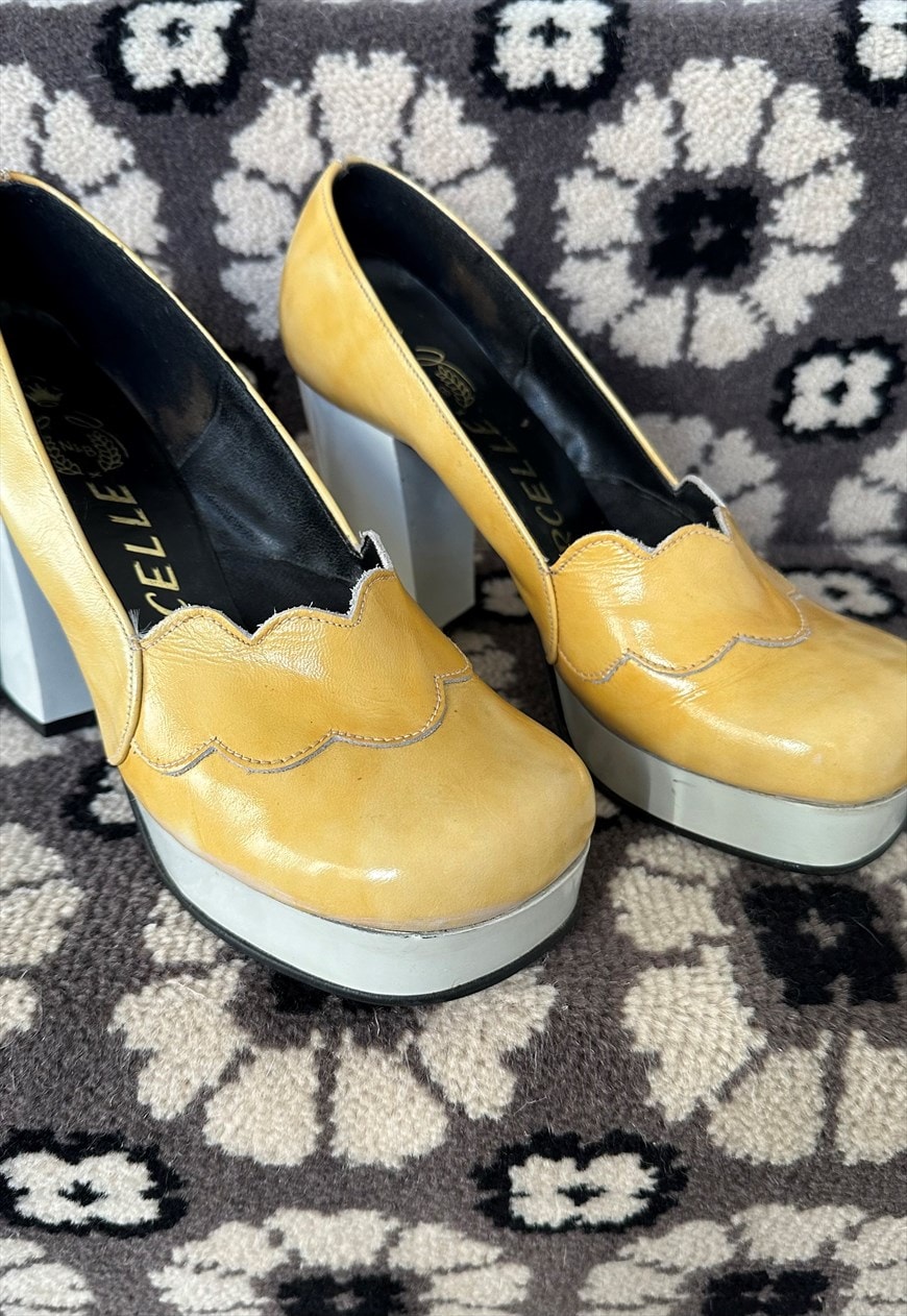 Vintage on sale yellow shoes