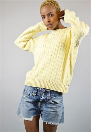 VINTAGE 90'S TOMMY HILFIGER CABLE KNIT JUMPER