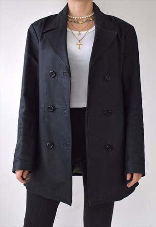 VINTAGE 90S LONG DOUBLE BREASTED MATRIX BLAZER JACKET
