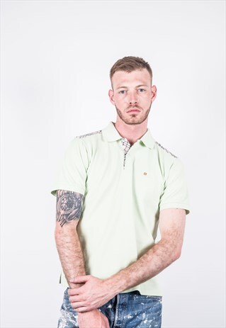VINTAGE 1990S BURBERRY GREEN POLO SHIRT
