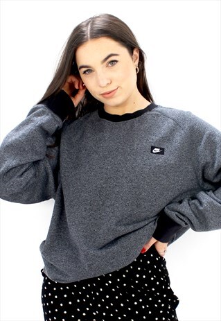 90'S RETRO GREY OVERSIZED SWEATSHIRT