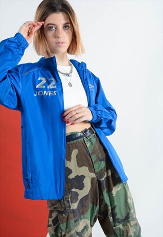 VINTAGE SHELL JACKET IN BLUE