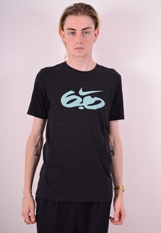 NIKE MENS VINTAGE T-SHIRT TOP SMALL BLACK 90S