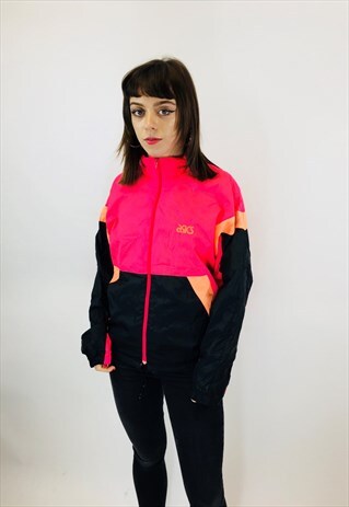 VINTAGE ASICS FESTIVAL 80S RAVE WINDBREAKER JACKET
