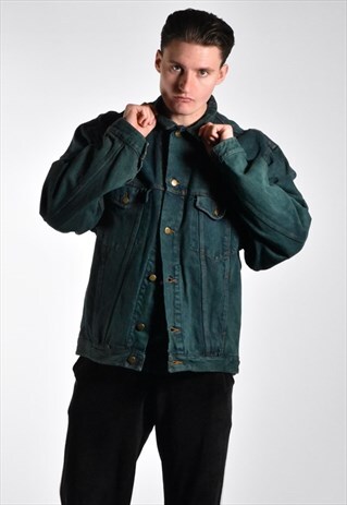 VINTAGE 1980S OVERSIZED DENIM WORKWEAR JACKET