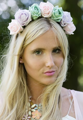 FLORAL CROWN, FLOWER CROWN, FLORAL HEADBAND, FLORA GARLAND