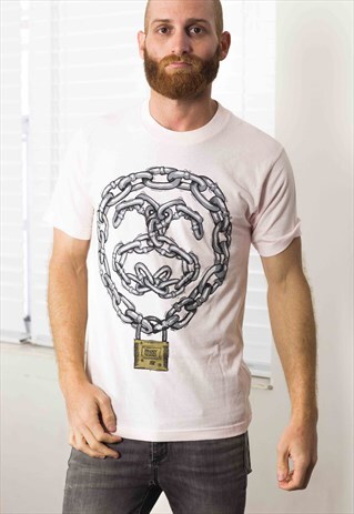 VINTAGE STUSSY T-SHIRT LOGO 90S S 5.6