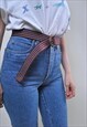 VINTAGE STRIPED RED MINIMALIST COTTON BELT 