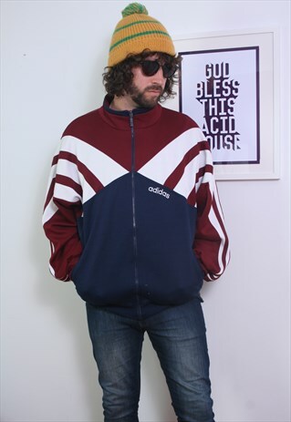 ADIDAS 90'S VINTAGE TRACK TOP , OVER SIZED , XL