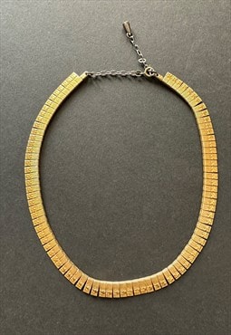 Vintage 70's Gold Metal Link Ladies Necklace