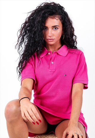 VINTAGE TOMMY HILFIGER LONG POLO T-SHIRT T549