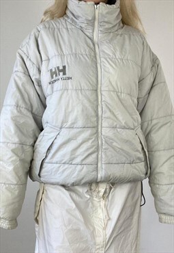 90s reversible Helly Hansen navy and silver puffer jacket