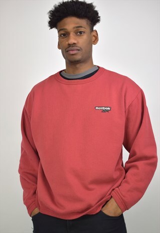 VINTAGE 90S REEBOK FADED RED SWEATSHIRT