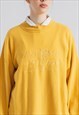VINTAGE OVERSIZED BOXY FIT EMBROIDERED COTTON JUMPER XL