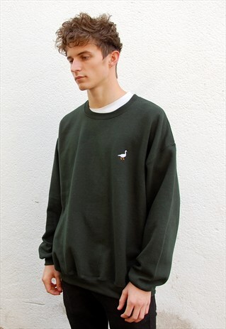 G&G UNISEX FOREST GREEN GOOSE SWEATSHIRT