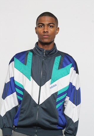 VINTAGE ADIDAS ORIGINALS BLACK TRACK JACKET