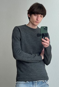 A.P.C. Sweater Knit Jumper Knitted Grey