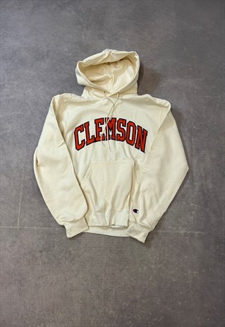 CHAMPION HOODIE EMBROIDERED CLEMSON TIGERS SWEATSHIRT