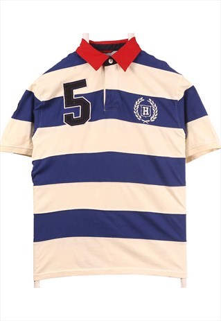 Vintage 90's Tommy Hilfiger Polo Shirt Striped Short Sleeve