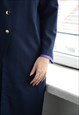 VINTAGE 70'S BLUE THIN WOOL COAT