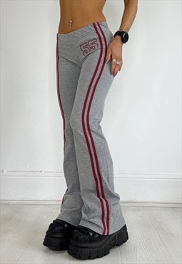 Vintage Y2k Joggers Flares Trousers Sporty Tracksuit 90s 