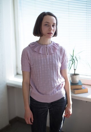 VINTAGE 80'S LILAC KNITTED TOP