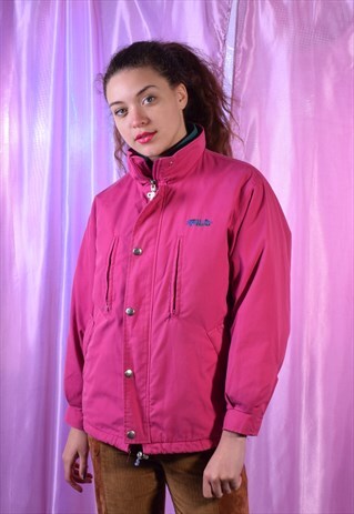 VINTAGE FILA MAGIC LINE PINK PADDED ZIP-UP JACKET