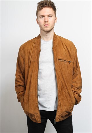 VINTAGE SUEDE BOMBER JACKET