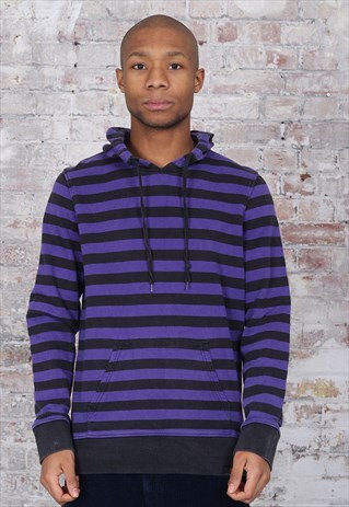 VINTAGE CARHARTT STRIPED HOODIE PURPLE BLACK