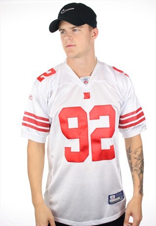 VINTAGE REEBOK NFL NEW YORK GIANTS STRAHAN JERSEY