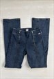 Vintage Y2k Miss Sixty Jeans Flare Bootcut Double Zips 90s 