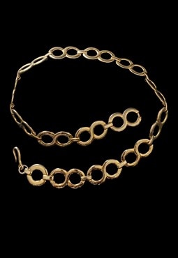 80's Gold Metal Ladies Vintage Chain Link Belt