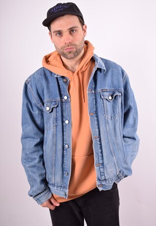 CARRERA MENS VINTAGE DENIM JACKET XXL BLUE 90'S