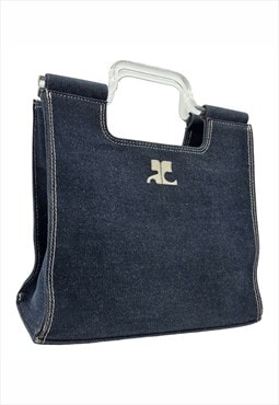Vintage Courreges Tote Bag, Denim, Blue