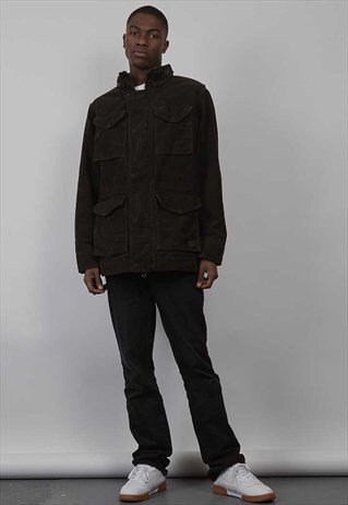 VINTAGE TIMBERLAND DARK BROWN VELVET TOUCH JACKET