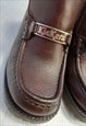 00S LOAFER BOOTS BROWN LEATHER HEELED 