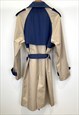 KZELL TRENCH COAT WITH BI-MATERIAL DETAILS IN DENIM