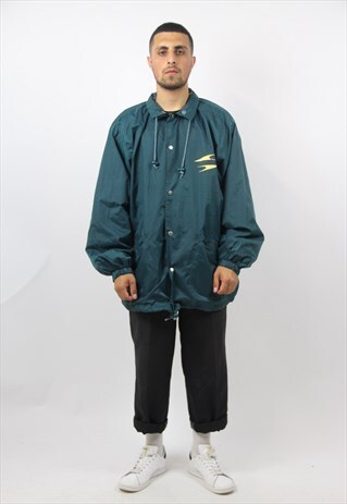 VINTAGE GREEN SPORTS SHELL JACKET