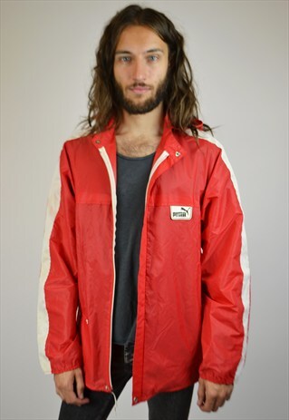 VINTAGE 90'S PUMA WINDBREAKER RAIN COAT