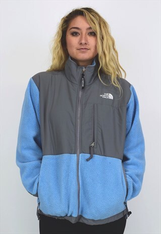 VINTAGE 90'S BLUE AND GREY NORTH FACE FLEECE