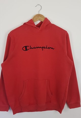 VINTAGE CHAMPION HOODIE RED