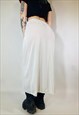 VINTAGE 90S 00S Y2K SATIN SHEER MAXI SLIP SKIRT