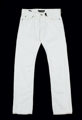 Stone Island Jeans White Denim Straight Leg Fit