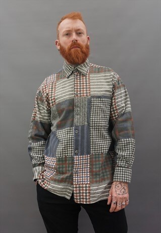 VINTAGE 1990S PATCH FLANNEL SHIRT