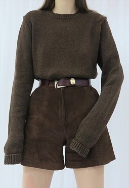 90s Vintage Brown Jumper (Size M)