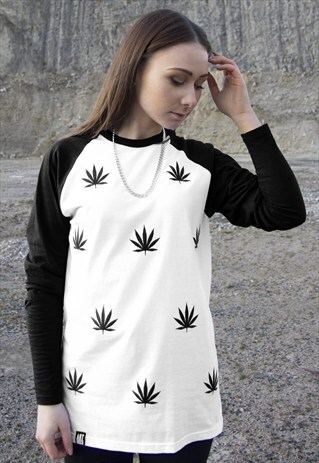 ART DISCO 'HIGH LIFE' CONTRAST SLEEVE BASEBALL JERSEY