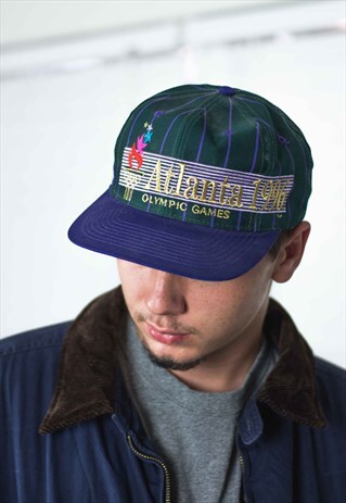 VINTAGE OLYMPICS 1996 BASEBALL CAP HAT LOGO 90S X 2.8
