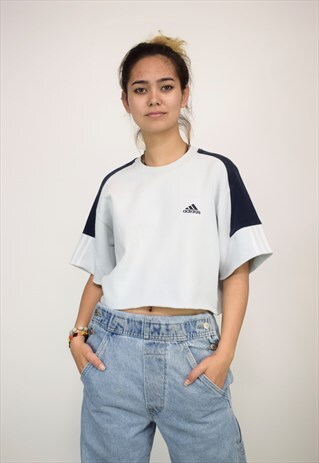VINTAGE 90'S ADIDAS LOGO CROP SWEATSHIRT