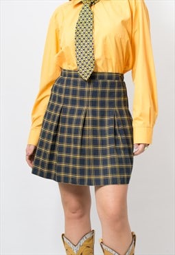 Vintage schoolgirl skirt grunge plaid preppy size M/L