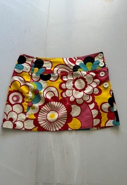 Vintage Floral Mini Skirt. Made in Italy.